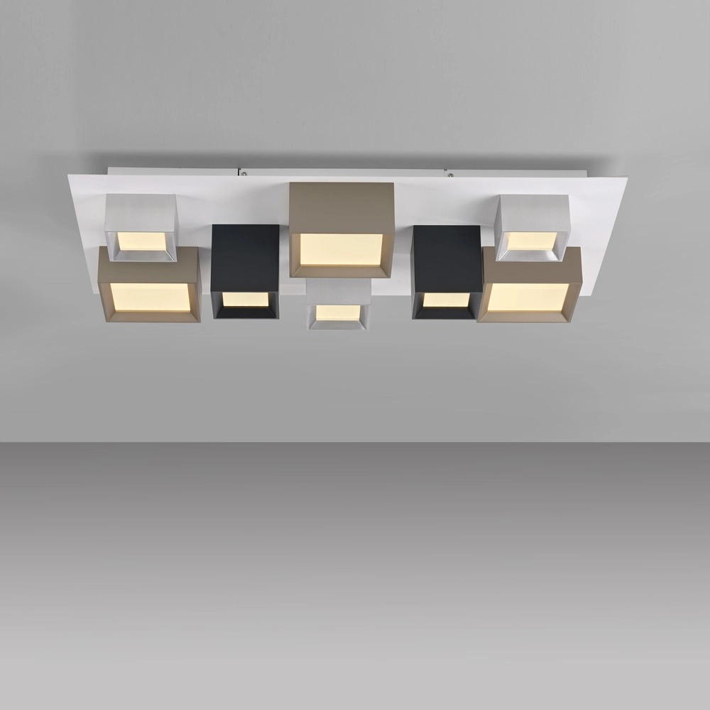 Lumière LED de plafond Pure Manhattan 8 lumières Paul Neuhaus 4012248396896