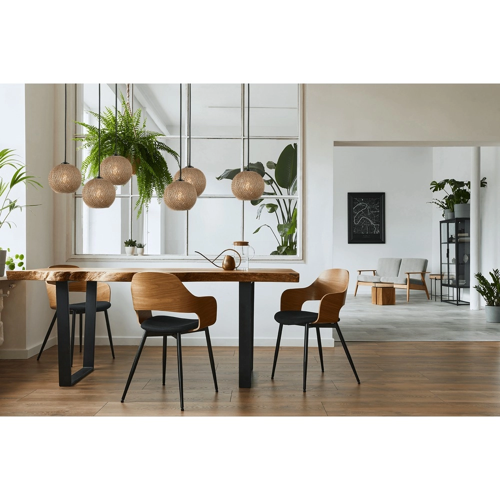 Lampe suspendue à 6 lampes Corda rotin ovale Ø 20cm Masterlight 8718121352909