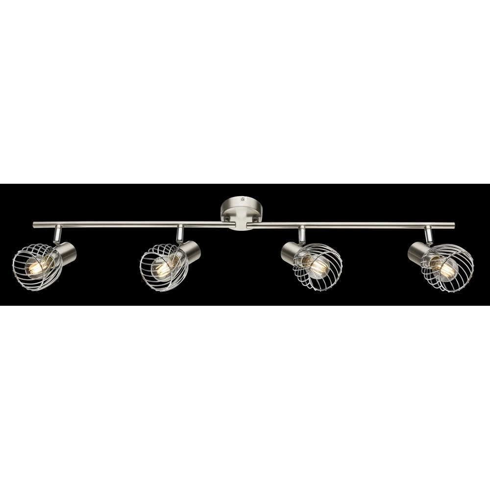 Lampe de plafond Texas Nickel 4-léger Globo 9007371365890