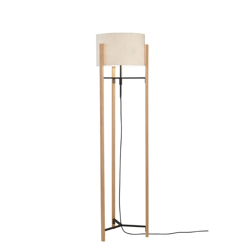Lampe de table Shine-Wood avec teinte crème