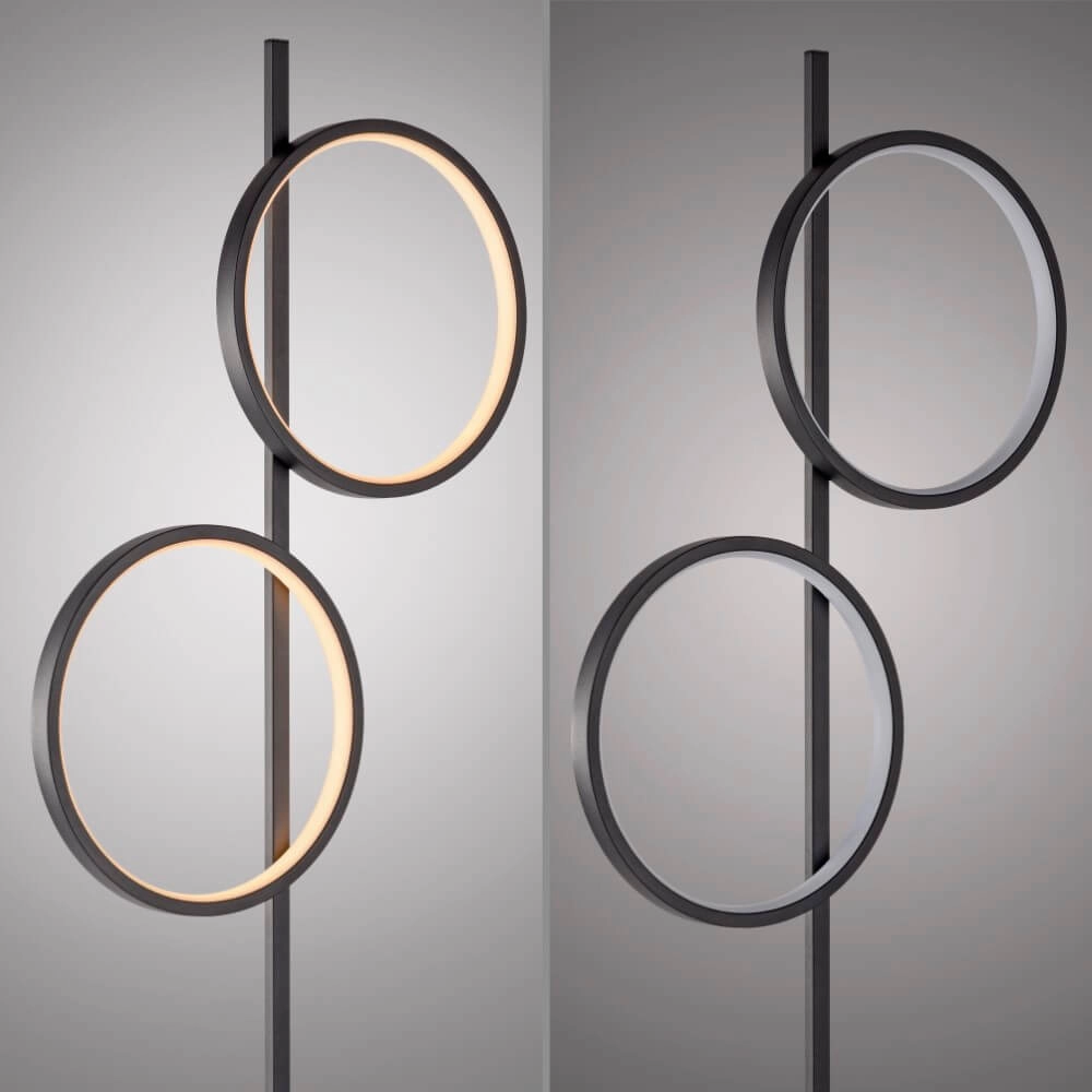 Lampadaire Mini Ritus noir Just Light 4043689000233