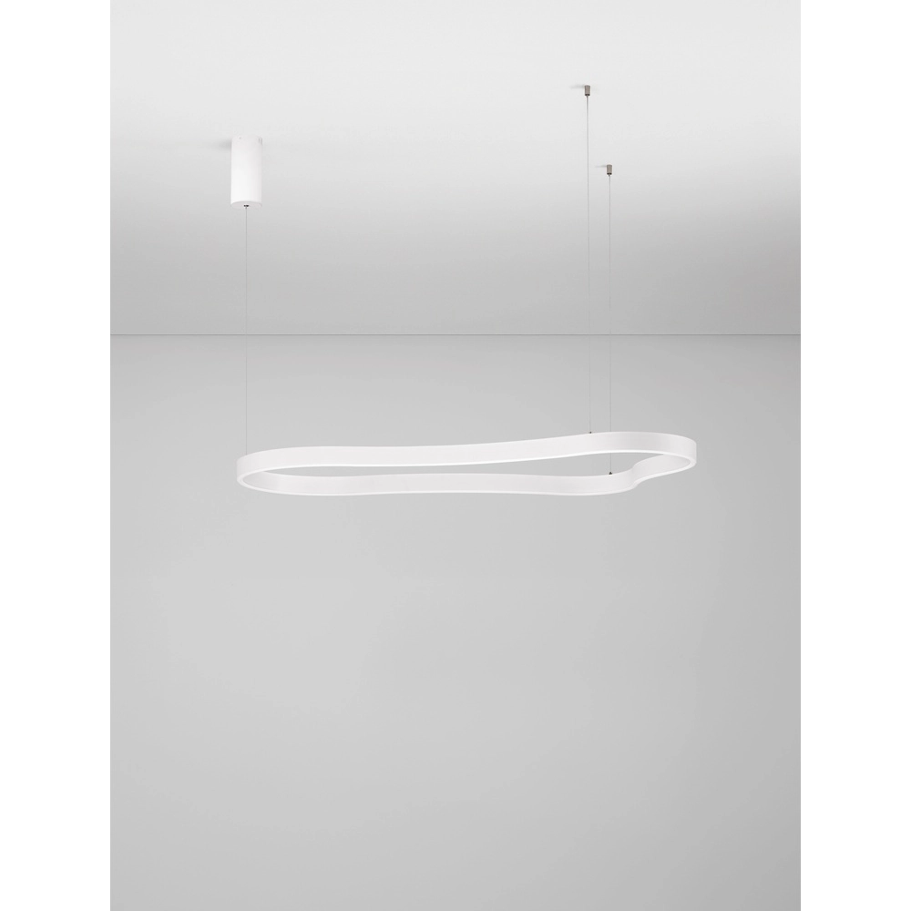 Suspension de forme naturelle Dussa blanc 120cm Suspension de forme naturelle Dussa blanc 120cm