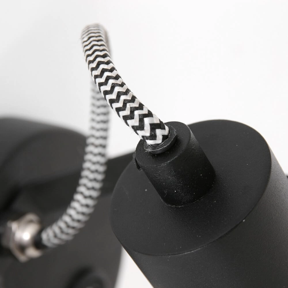 Applique noire avec applique en acier inoxydable Acier Steinhauer 8712746151442