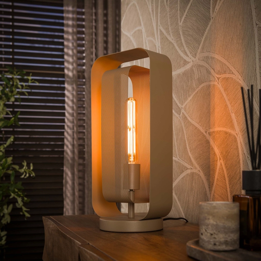 Lampe de table unique Mesh brun sable