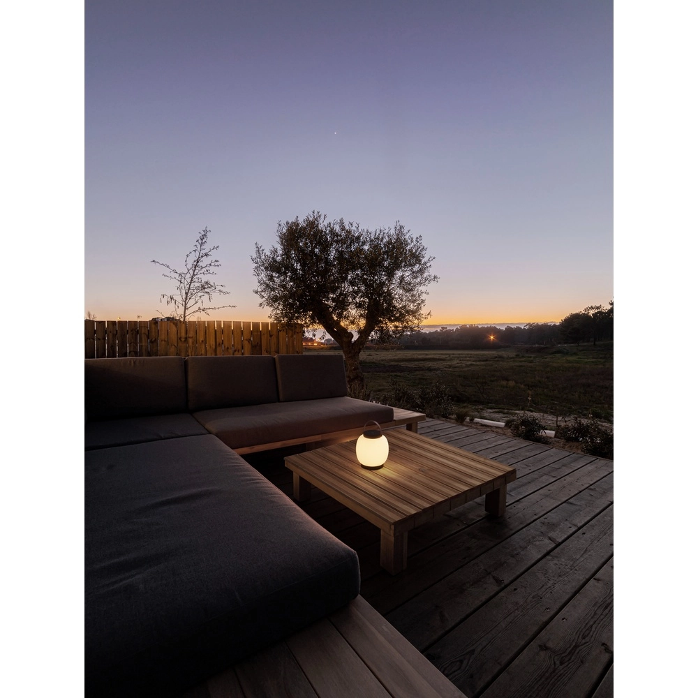Lampe de table rechargeable Jigra anthracite avec blanc Lyora 5212017434876