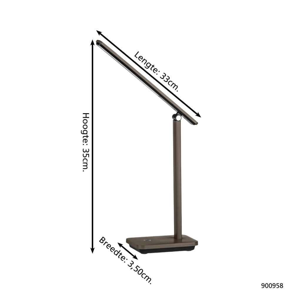Lampe de bureau LED Iniesta cappuccino Eglo 9008606277926