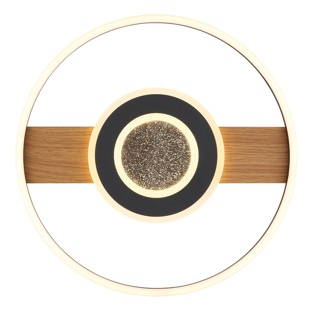 Lampe de plafond noire Pikara Conception en bois Globo 9007371462711