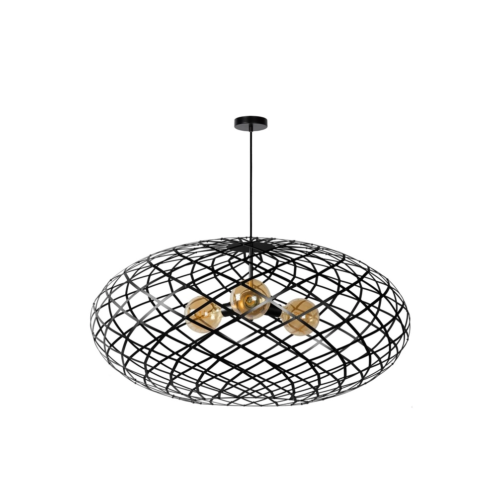 Lampe pendante Vide Wolfram Noir à 3 lumières
