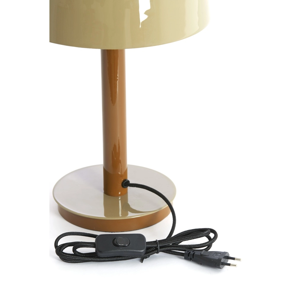 Lampe de bureau Marivet sable brillant et brun - Ø 25cm Light & Living 8717807816223