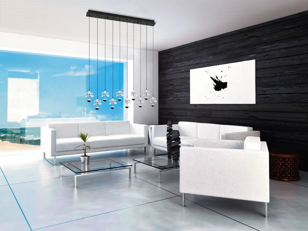 Lampe suspendue noire Pianopoli 2 87 cm x 12 cm Stars of Light 9008606270224