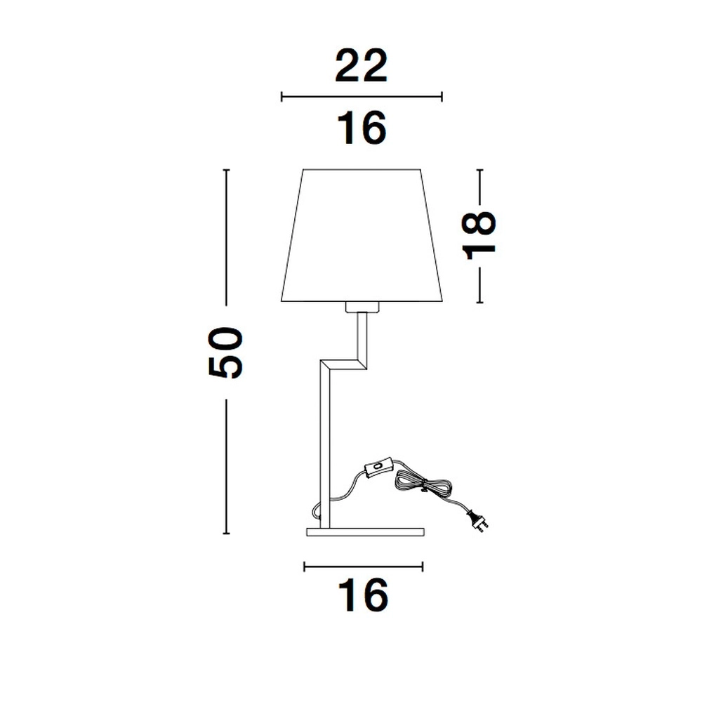 Lampe de table Savona noir avec capuche blanche Lyora 5212017430182