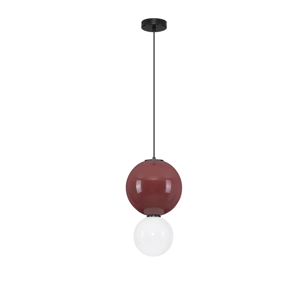 Suspension Noesis Ø 25cm bordeaux rouge avec blanc Suspension Noesis Ø 25cm bordeaux rouge avec blanc