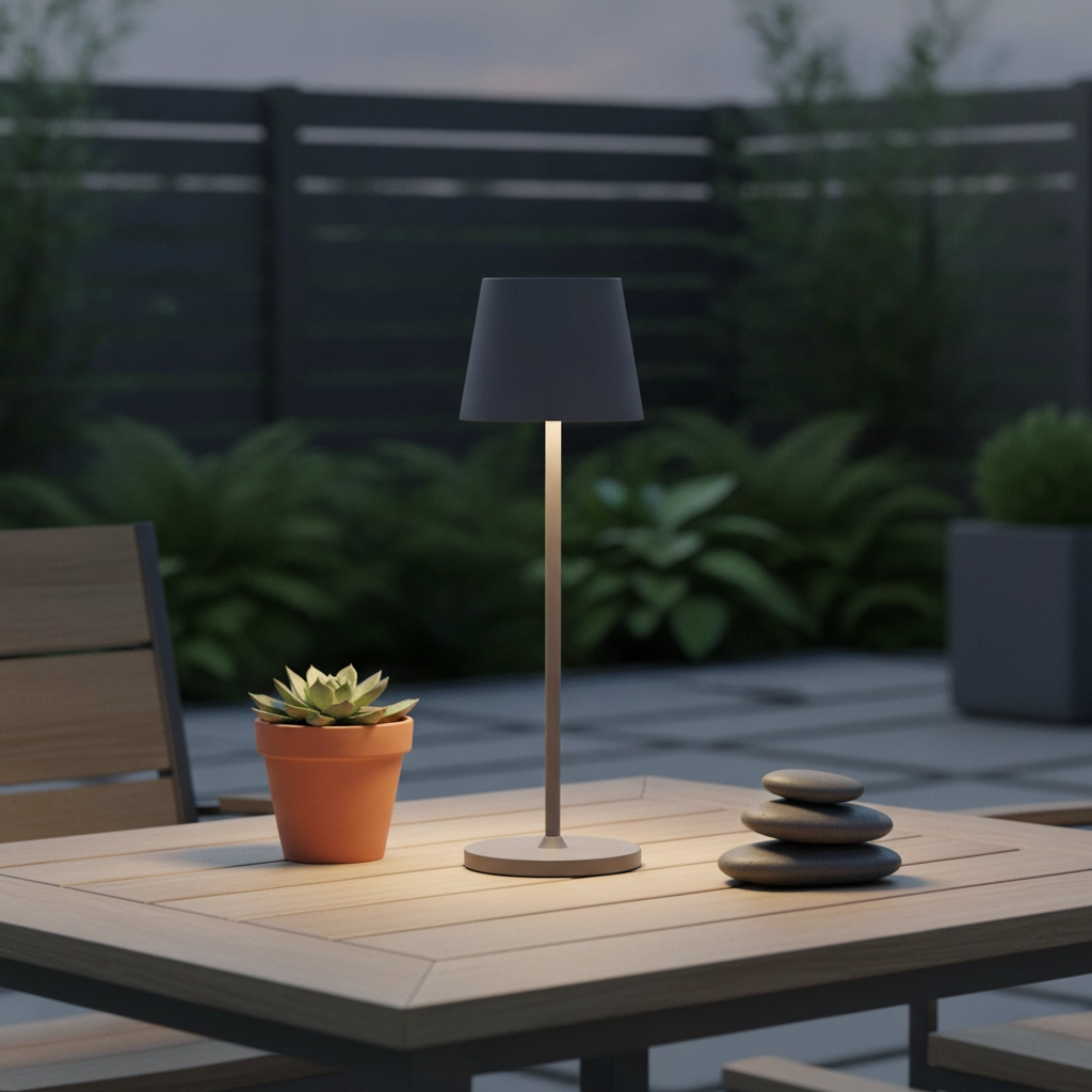 Lampe de table rechargeable Seina gris