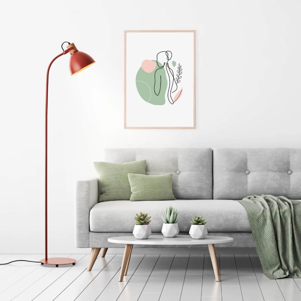 Lampe sur pied Erena rouge Brilliant 4004353413025