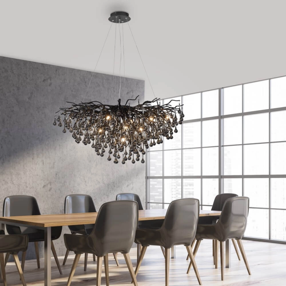 Lustre unique Icicle noir Paul Neuhaus 4012248377567