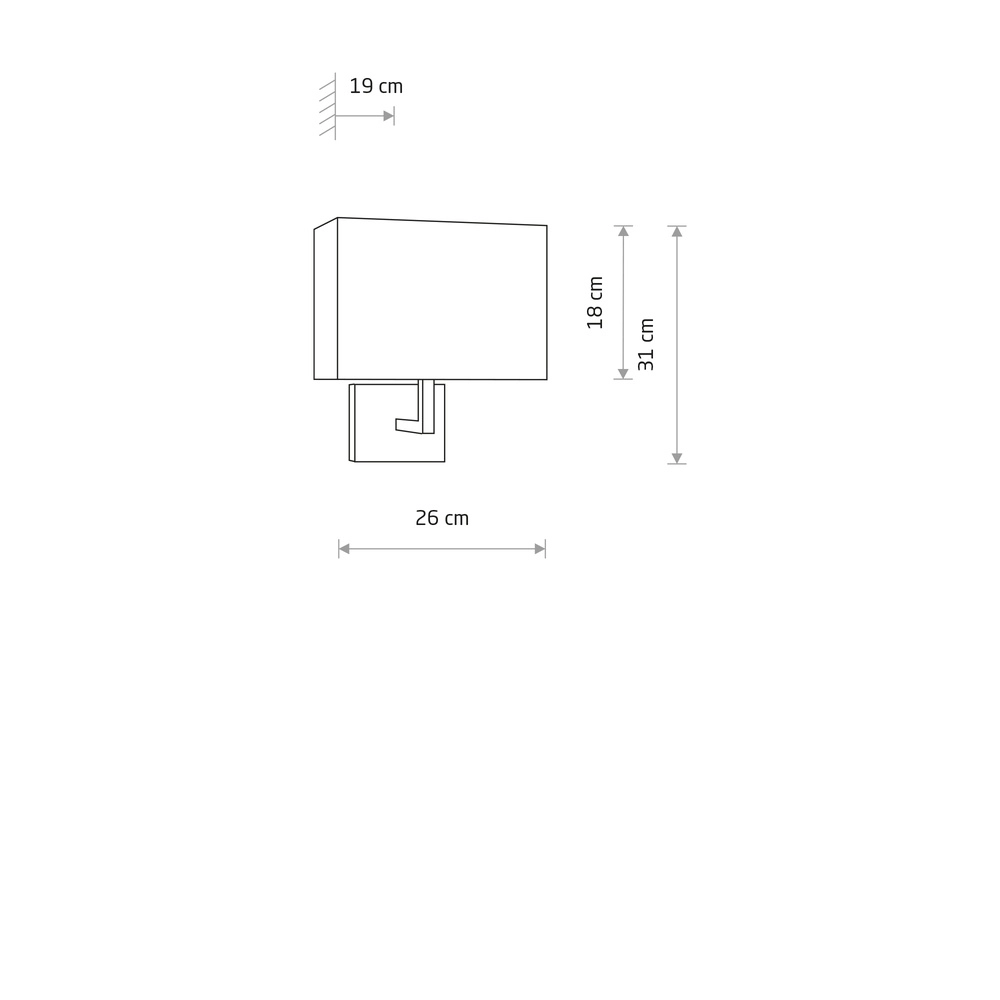 Lampe murale Hotel Mood Crème 26 cm Lyora 5903139117807