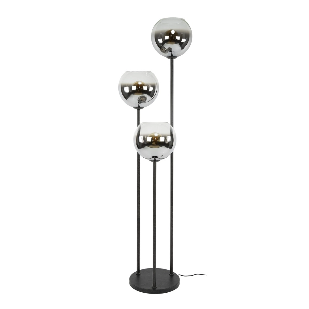 Lampe sur pied 3L Bubble avec du verre argenté qui s’estompe. Lyora 8716803511248