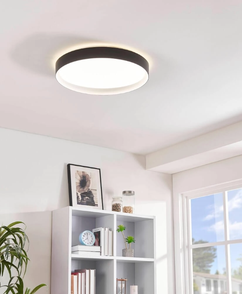 Plafonnier noir Laurito Ø49cm Eglo 9002759997830