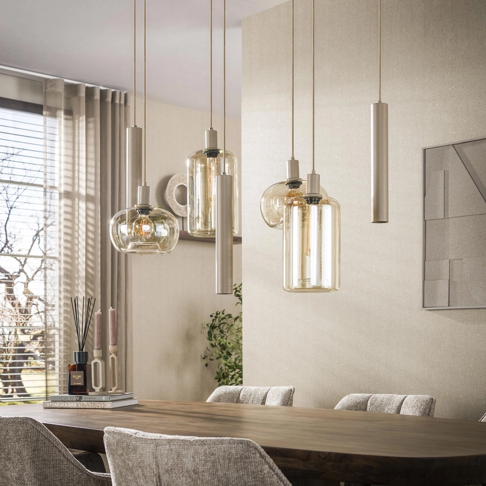 Lampe pendante de table à manger Serene 7-lumières - sable Lyora 8716803510920