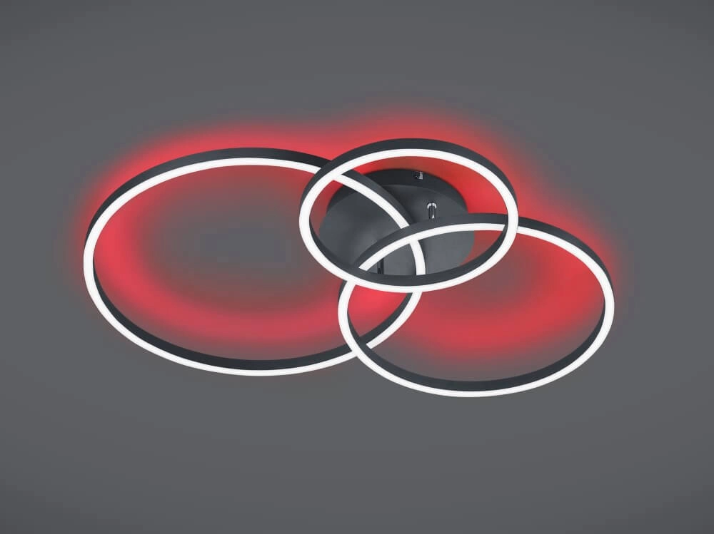 Plafonnier Winona 3 anneaux noir Trio 4017807503524