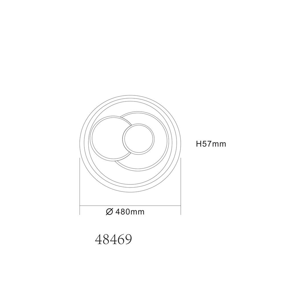 Lampe de plafond Ruiz I blanc Ø 48cm Globo 9007371533800