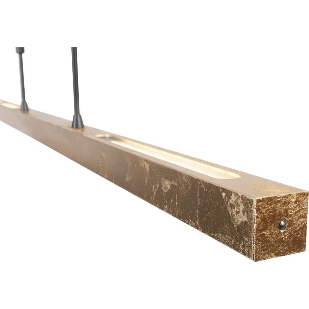 Lampe suspendue noire Real 3 100 cm avec de l'or Masterlight 8718121209111