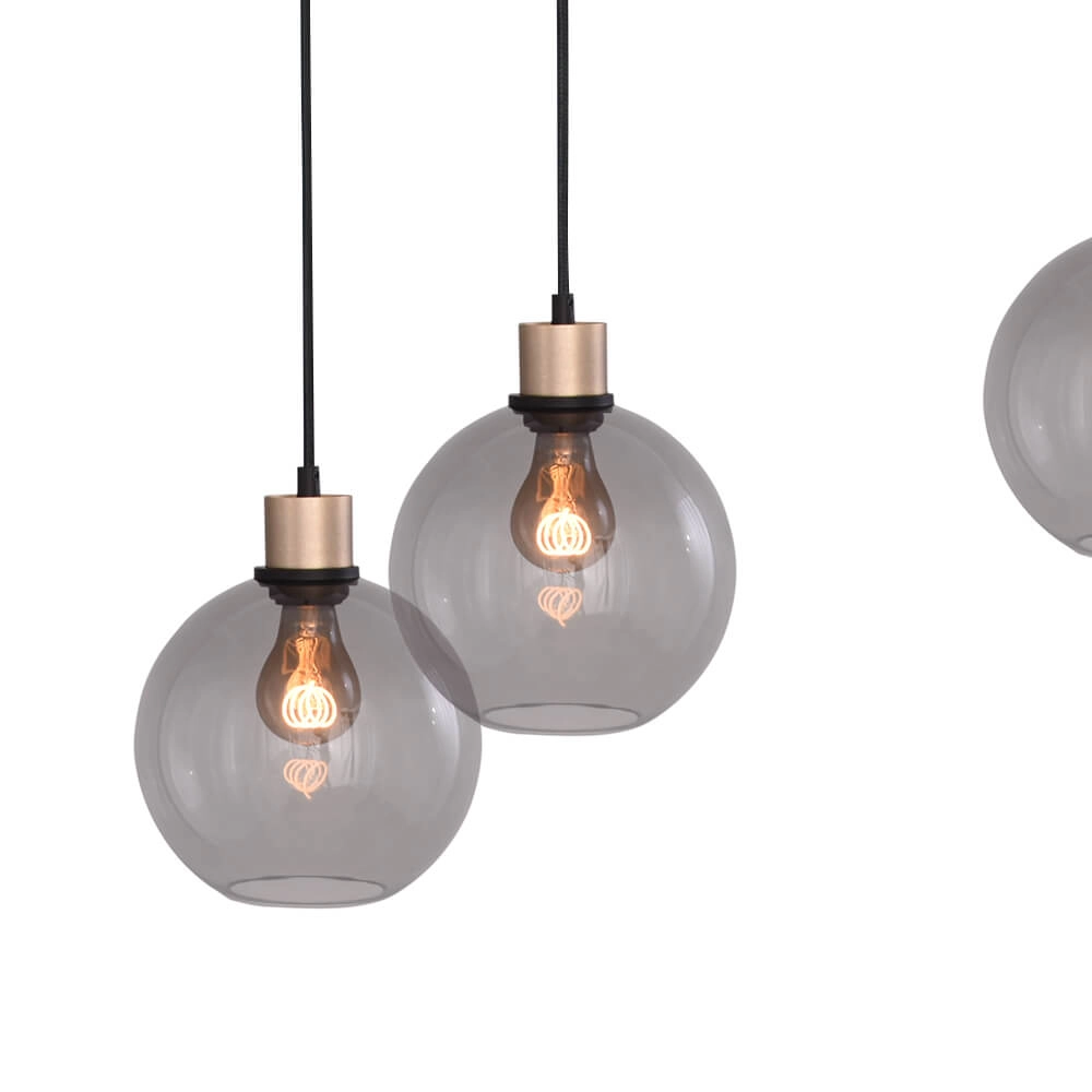 Lampe suspendue Lazise 6x Ø 20cm doré Masterlight 8718121303031