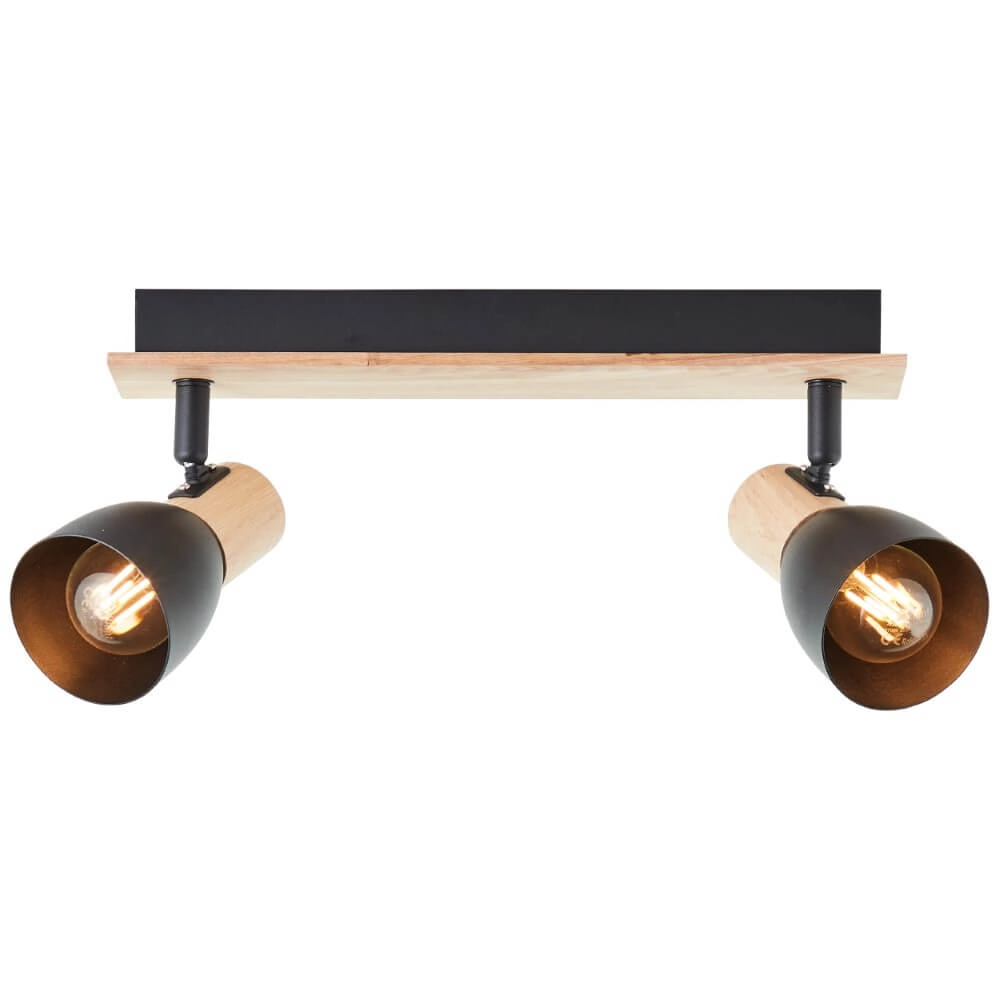 Plafonnier Daintree 2 lumières noir Brilliant 4004353408670