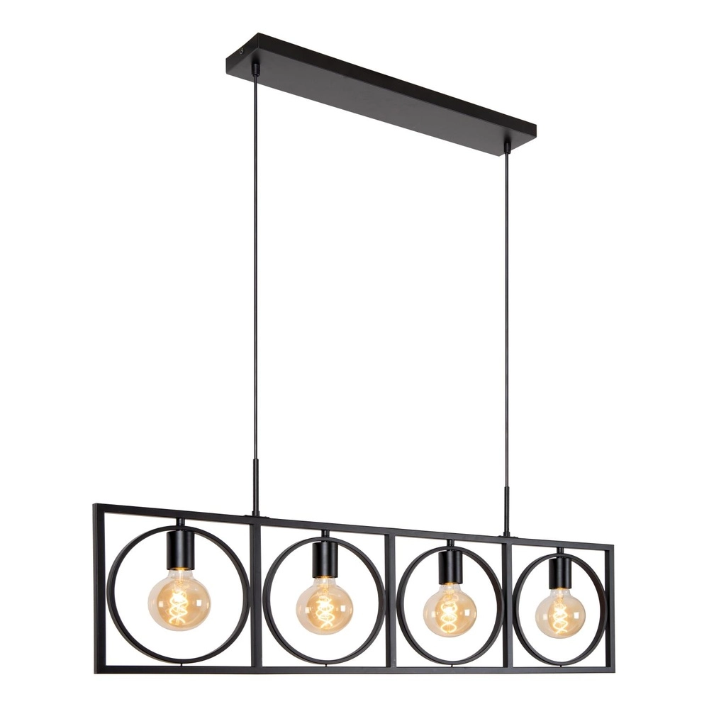 Lampe pendante unique Suus 4 feux noirs Lucide 5411212010872