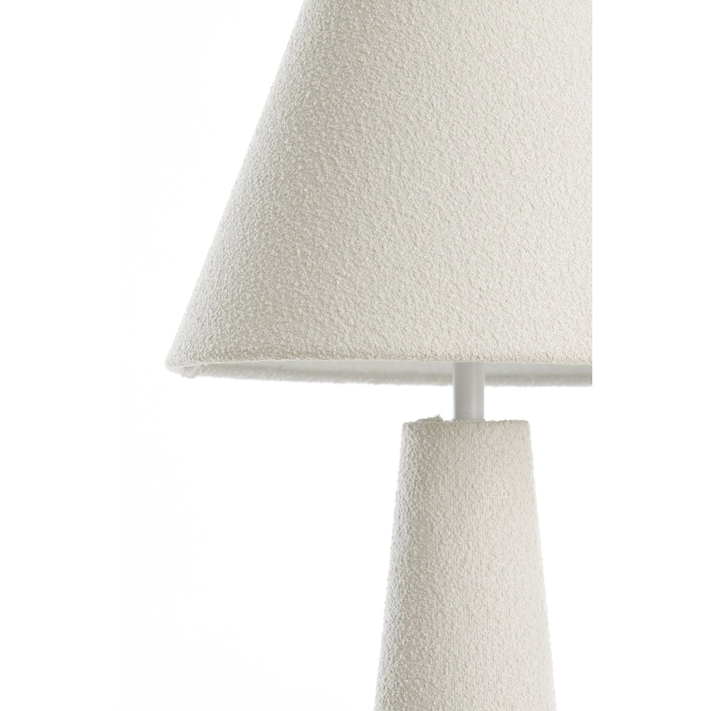 Lampe de table Devia Ø 30cm - bouclé - beige Light & Living 8717807759469