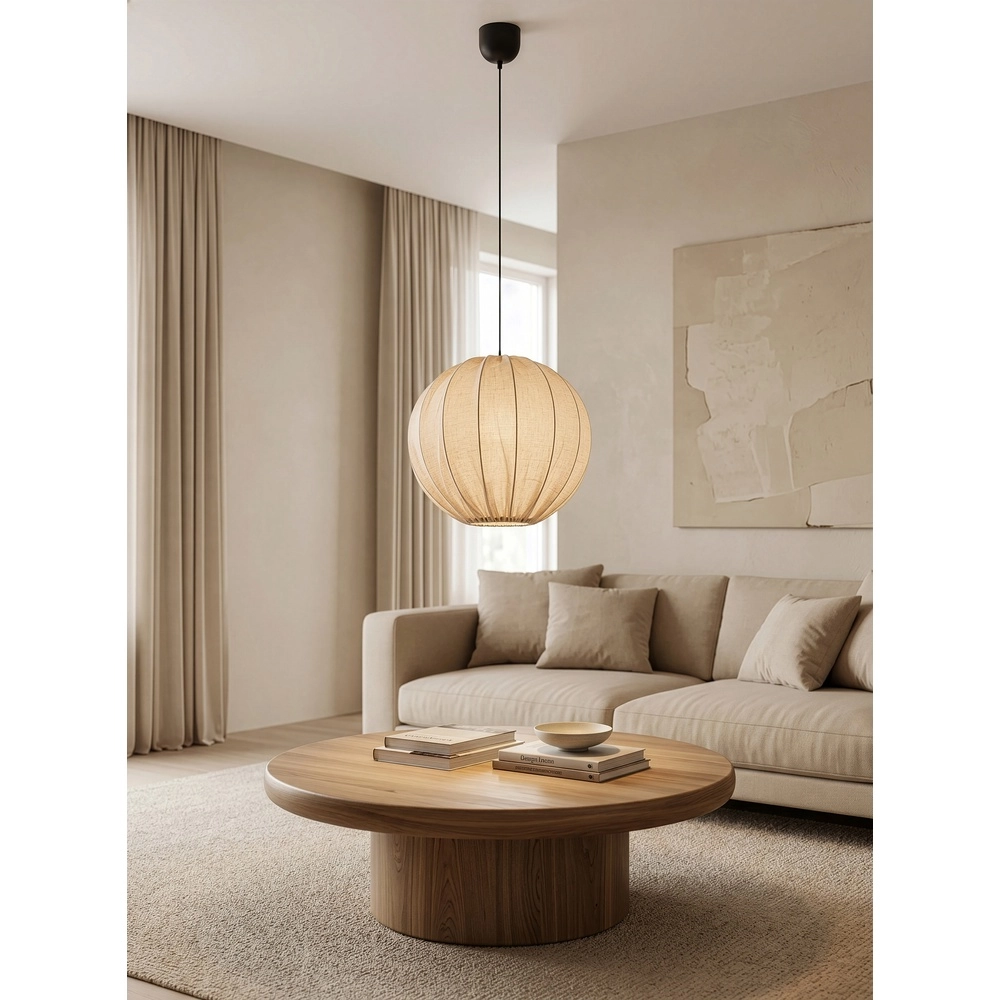Lampe pendante Japandi Rovum Ø 50cm Trio 4017807703146