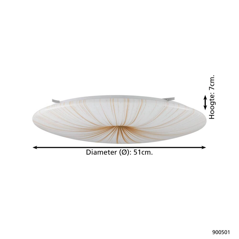 Plafonnier avec LED Nieves 1 Ø 51 cm Eglo 9008606239658