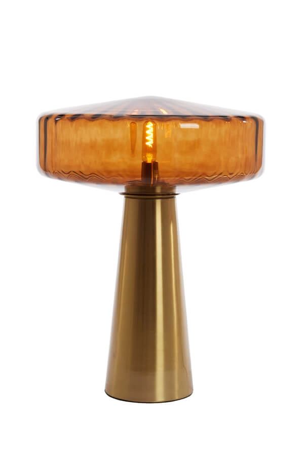 Lampe de table Pleat or avec marron Ø 40cm Lampe de table Pleat or avec marron Ø 40cm