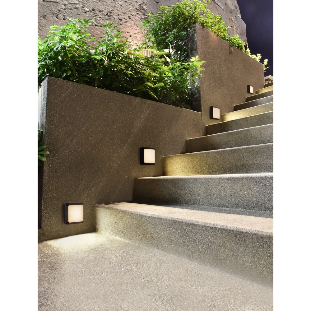 Applique murale carrée Appia anthracite Lyora 5212017449580