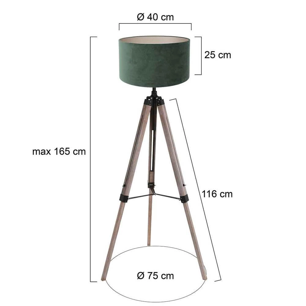 Lampadaire trépied Triek avec capot vert Steinhauer 8712746176148