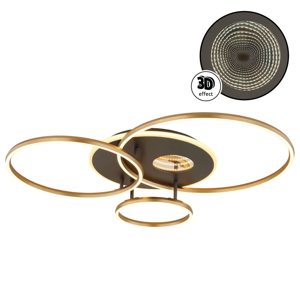 Lampe de plafond moderne Invertina Or 90cm Globo 9007371572403