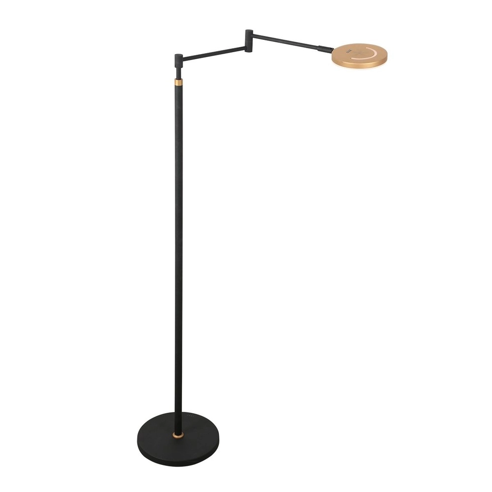 Lampe de lecture design Soleil noir avec capuchon doré Lampe de lecture design Soleil noir avec capuchon doré