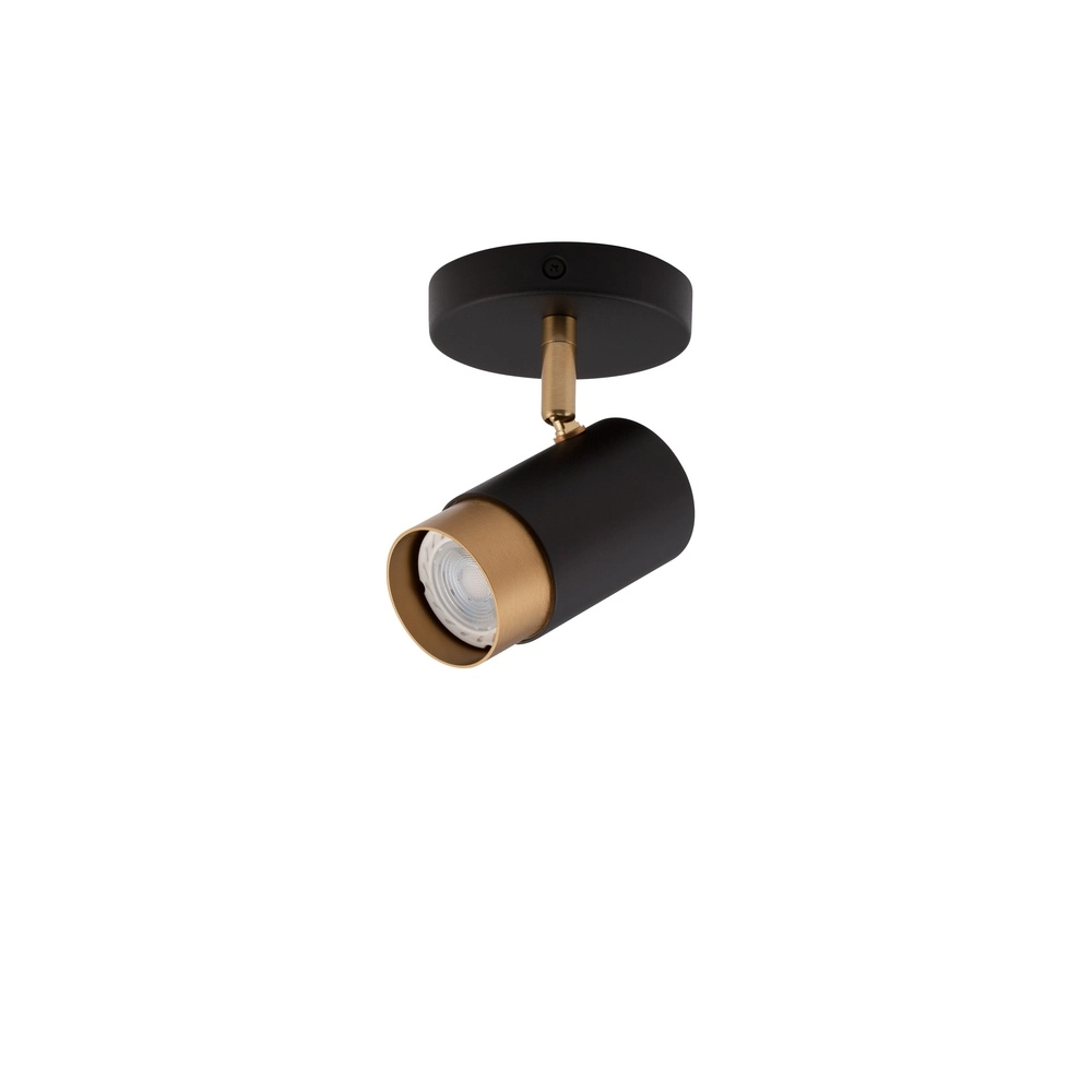 Spot de plafond Pogno Single noir avec or Lyora 5212017430830
