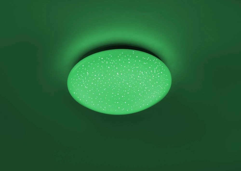 Plafonnier orientable Skyler RGB 25cm avec effet étoile Just Light 4043689928889