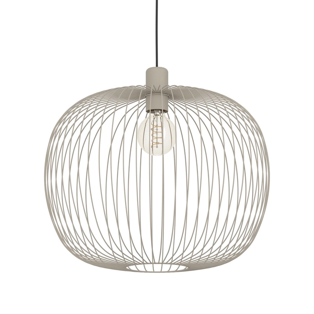 Lampe suspendue filaire Lodods brun sable Ø 45 cm