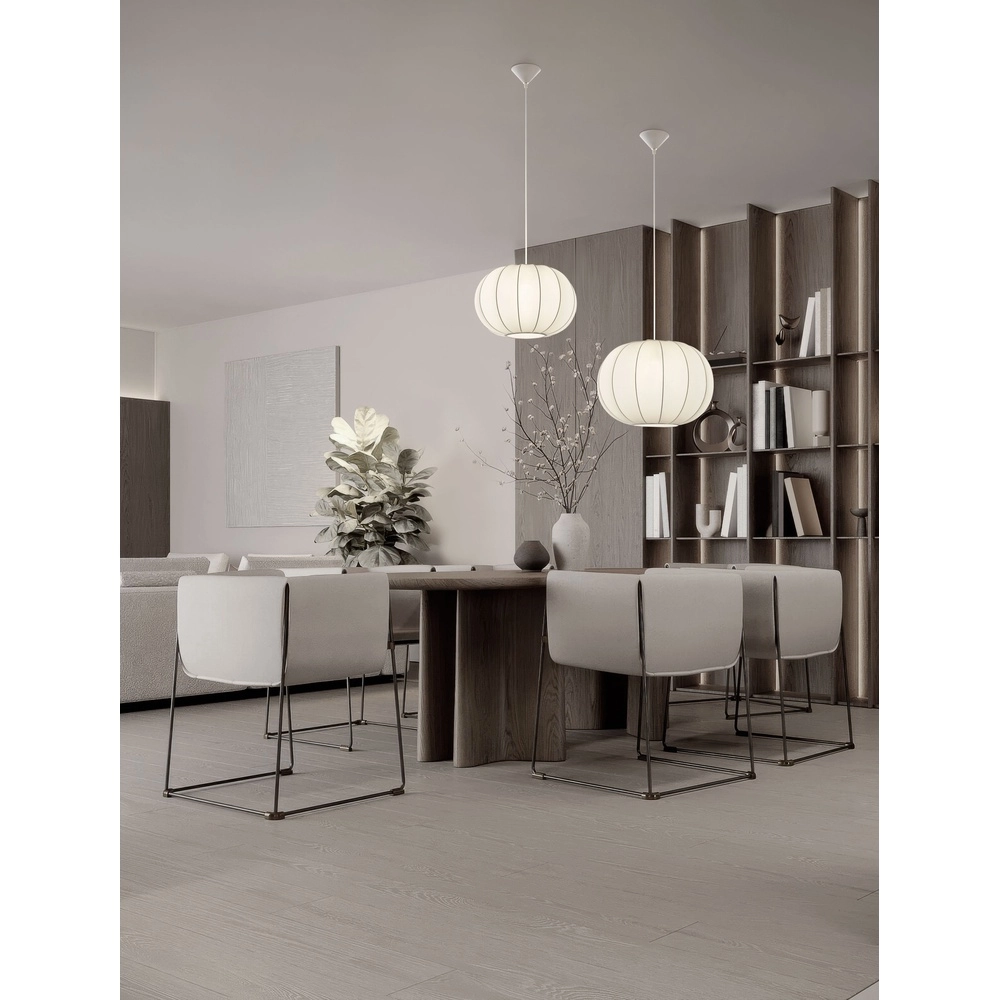 Lampe suspendue Delina Blanc