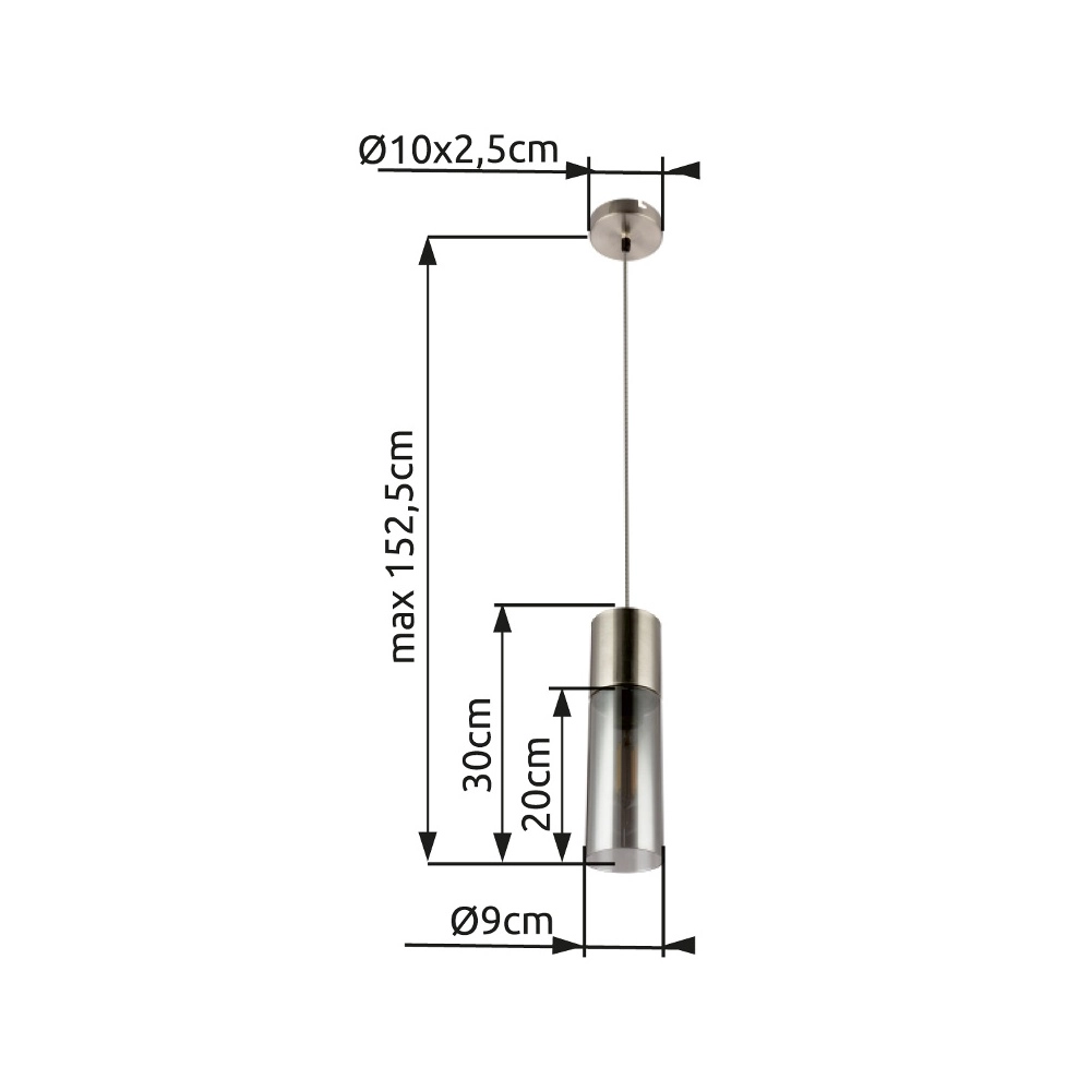 Lampe suspendue Annika Conception en nickel Globo 9007371370207