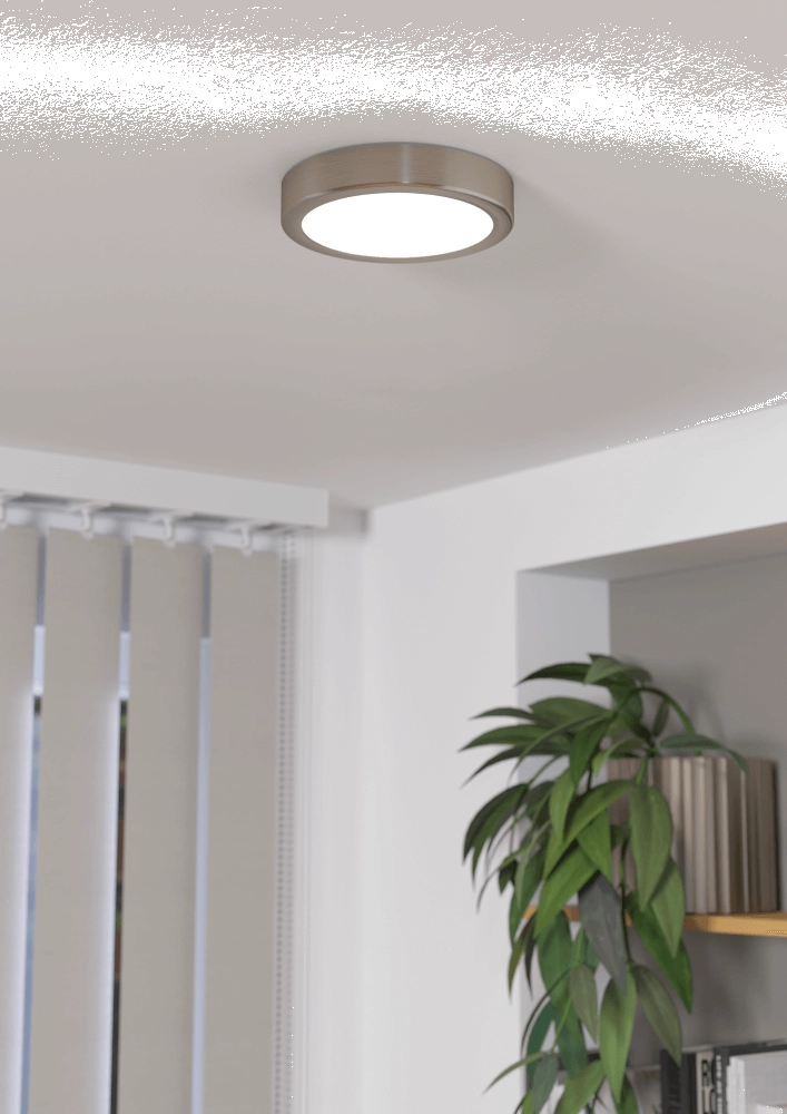 Plafonnier en acier inoxydable Fueva 5 Ø 16 cm Eglo 9008606244836