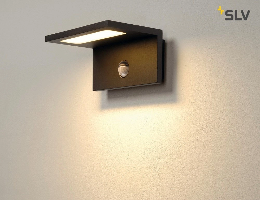 Applique murale Led Sensor avec détecteur de mouvement noir SLV 4024163221986
