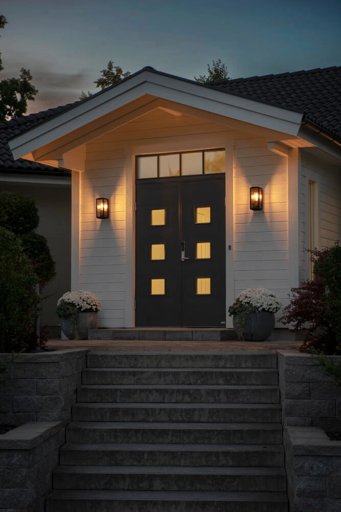 Lampe d'extérieur noire et dorée Carpi KonstSmide 7318303487583