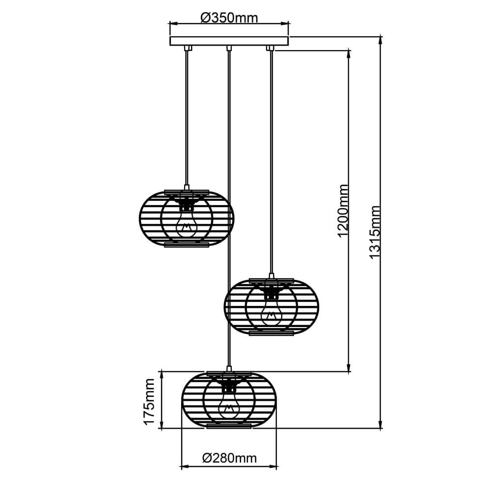 Lampe suspendue loft en rotin Woodball Brilliant 4004353413803