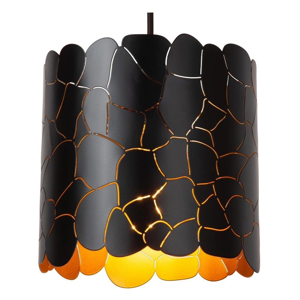 Lampe suspendue Almelo 3 couleurs noires claires avec un cercle intérieur doré Lucide 5411212211880