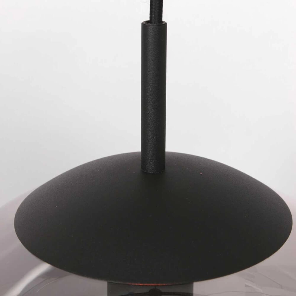 Lampe à suspension en verre noir Bolique Ø 25 cm Steinhauer 8712746166385
