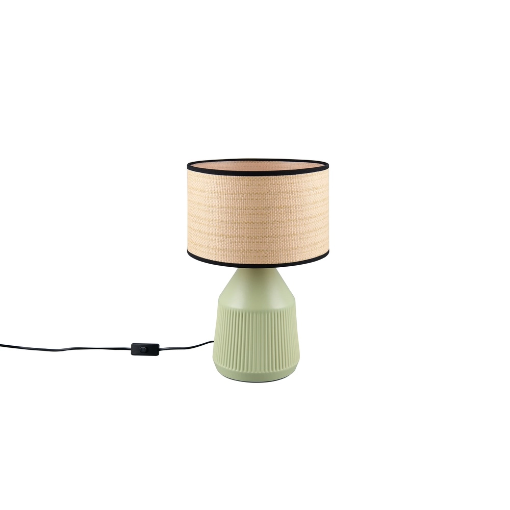 Lampe de table Formentera Ø 28cm vert Trio 4017807678130