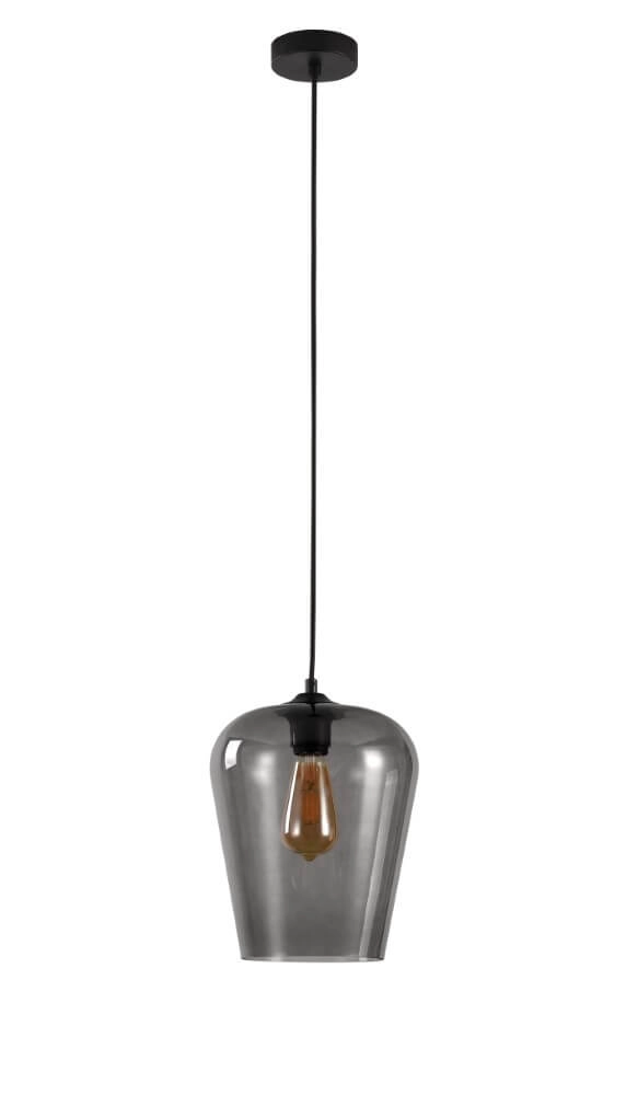 Lampe suspendue Tombo verre fumé Ø 23cm Artdelight 8719831737659